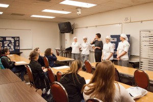 Student in the baking program speak to students interested in entering the baking program