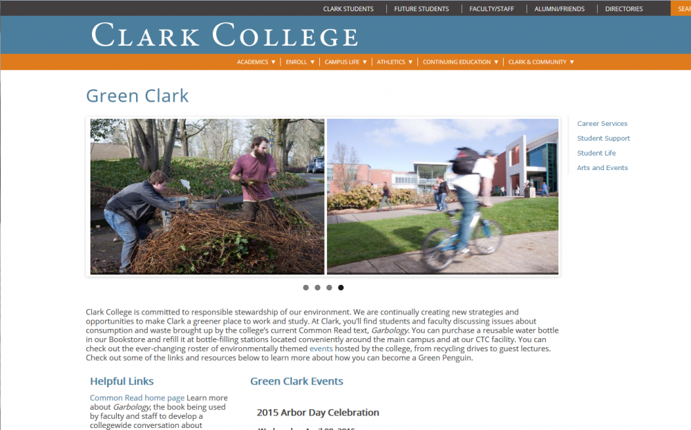 Green Clark web page.