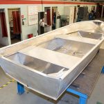 skiff built by welding students