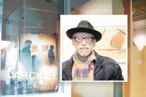 Photo of Jim Archer in front of Archer Gallery