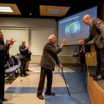 Sen. Al Bauer receives presidential coin