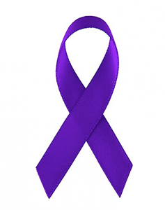 purple ribbon to symbolize domestic violence