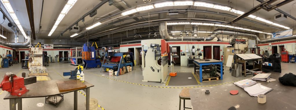 Panoramic view of Welding Technologies lab.
