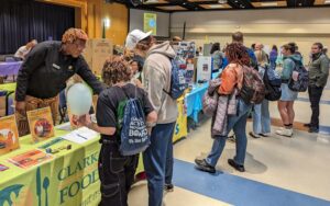Students connected with college and community clubs and resources at the Fall Student Involvement Fair.