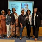 Juneteenth 2024 BOT Denise Gideon and Marilee Scarbrough, Dr. Karin Edwards, poet Sylvia Welch, Vanessa Neal, Dr. Michele Cruse.