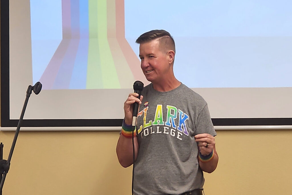 Person with microphone