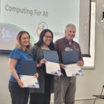 3 people hold certificates